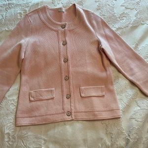 Talbots pink cardigan sweater